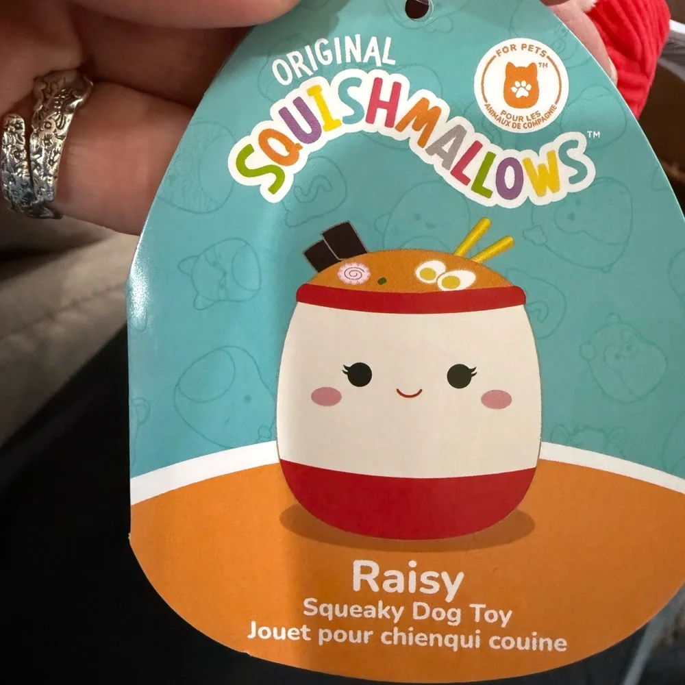 Squishmallows set of 4 squeaky dog toys NWOT By Jazwares